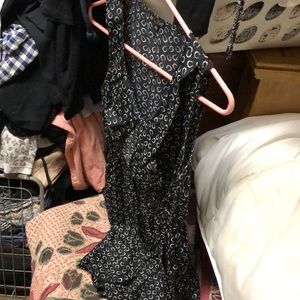 Black mini dress with white horseshoes